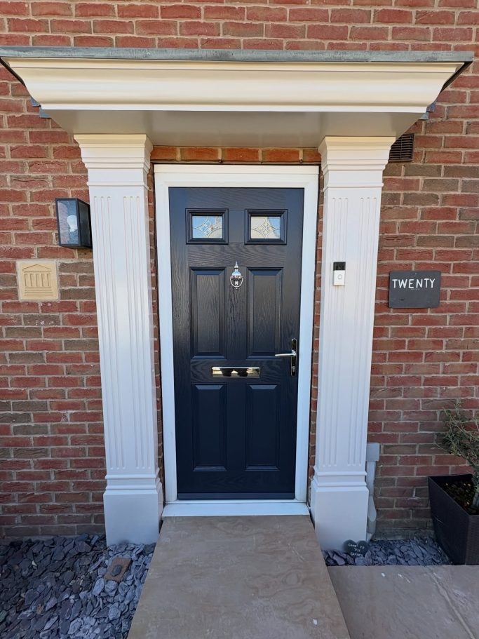 Black UPVC Front Door Respray