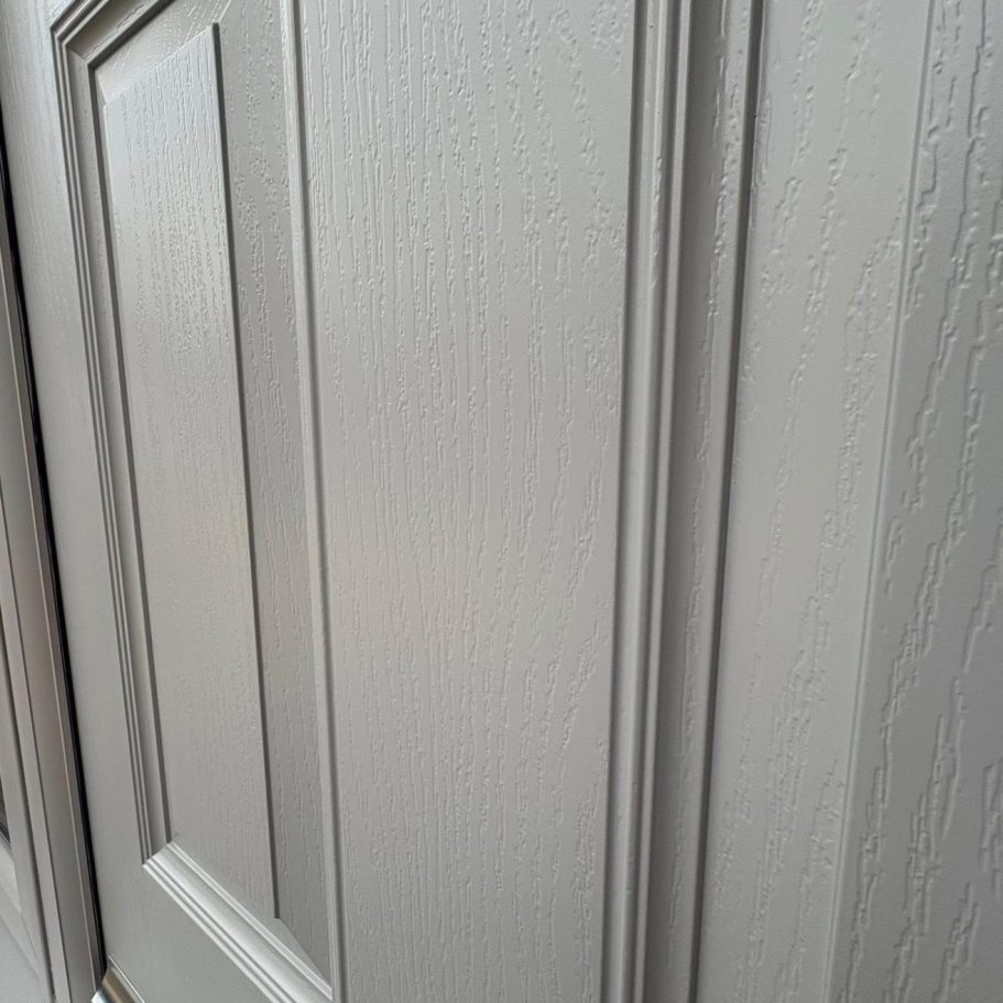 UPVC front door spray painting