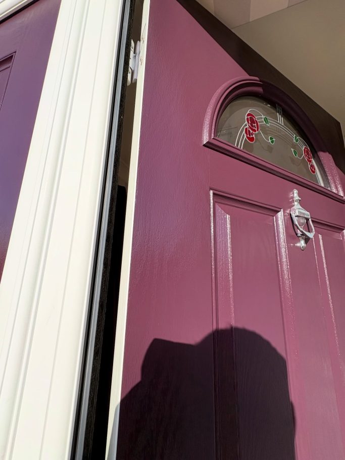 Plum UPVC Front Door Respray
