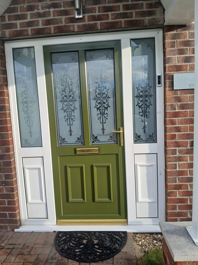 Green UPVC Front Door Respray