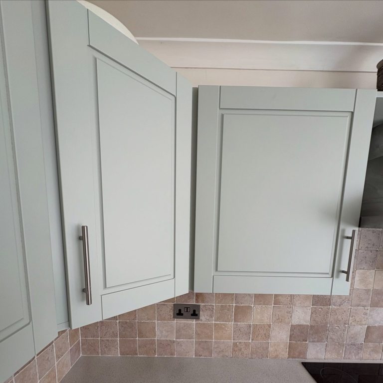 Kitchen Cabinet Spray Painting