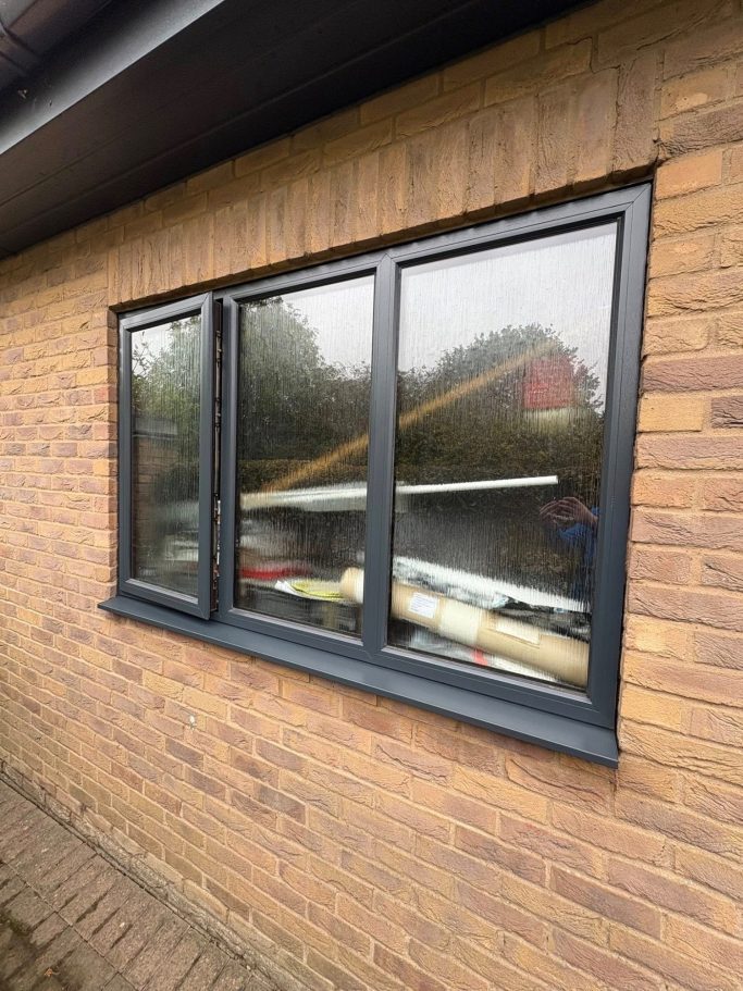 Black UPVC Window Respray